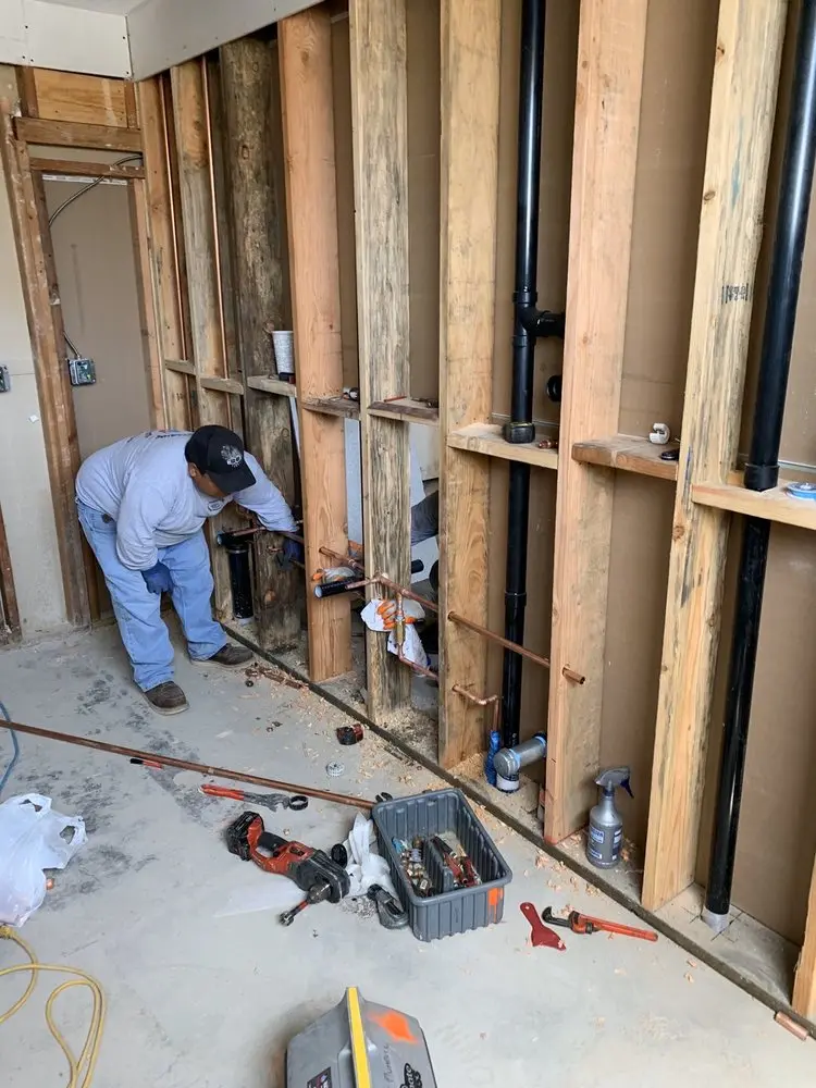 Commercial rough-in plumbing for Water Heater Replacement in Glenside